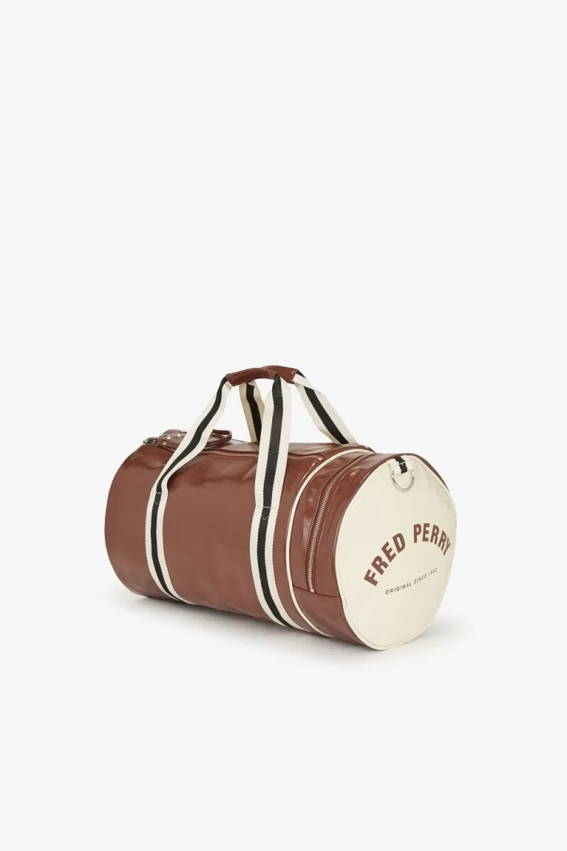 fred perry classic barrel mens bags whisky brown
