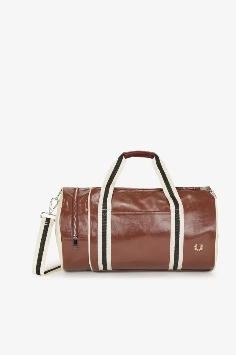 fred perry classic barrel mens bags whisky brown