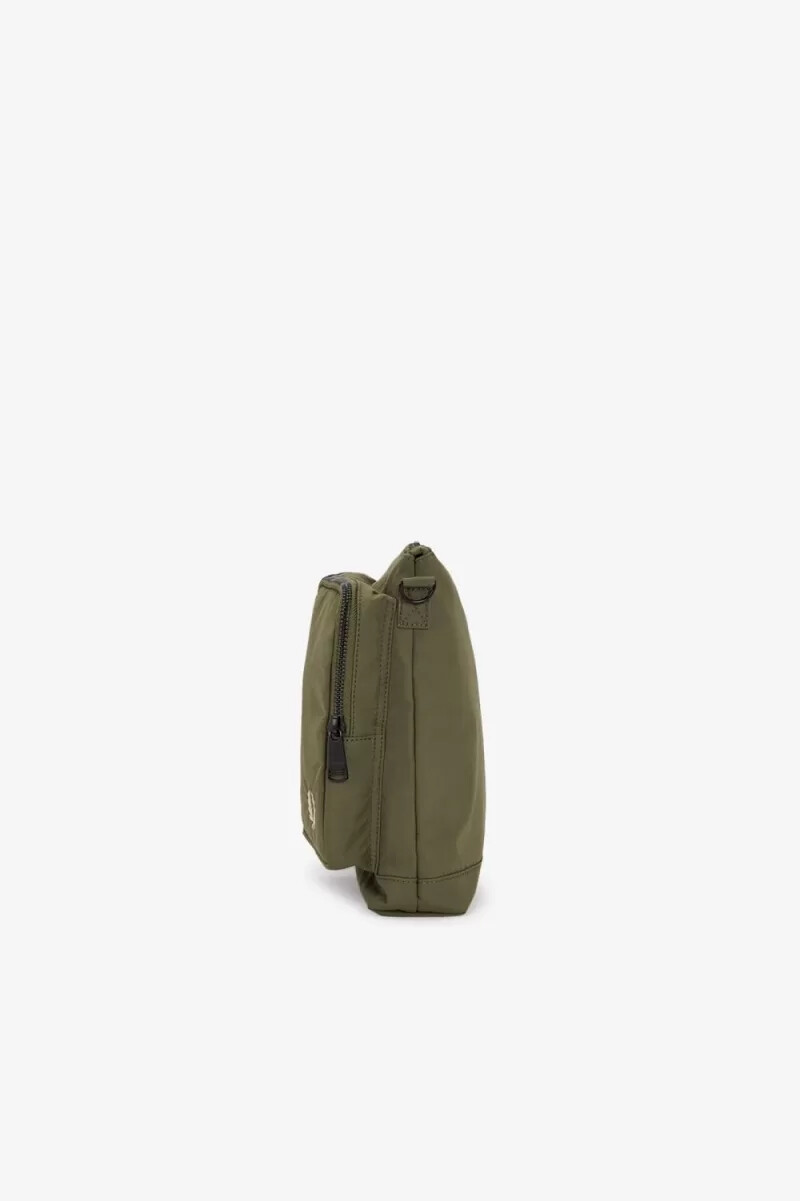 fred perry nylon pocket side mens bags uniform green warm grey