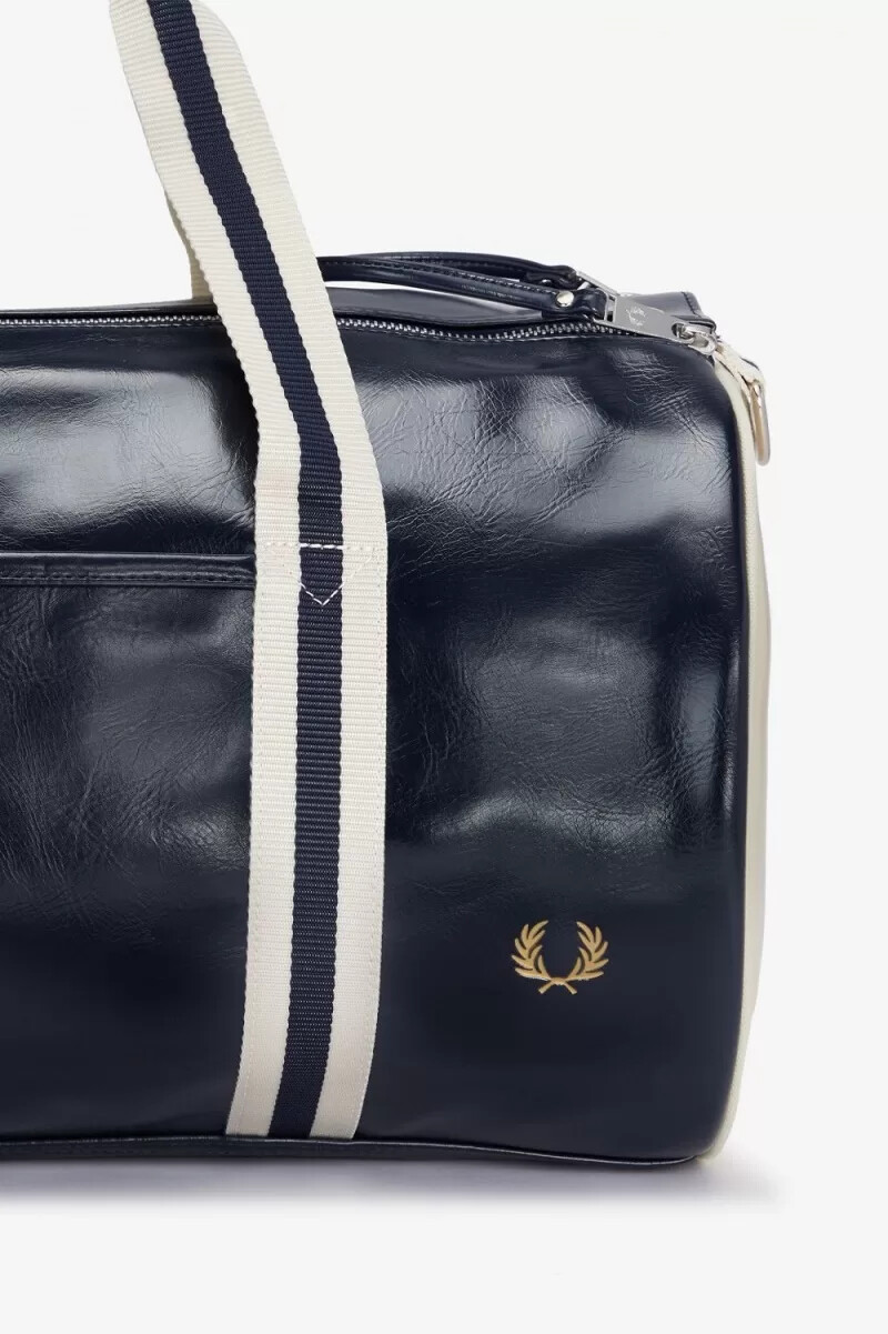 fred perry classic barrel mens bags navy beige