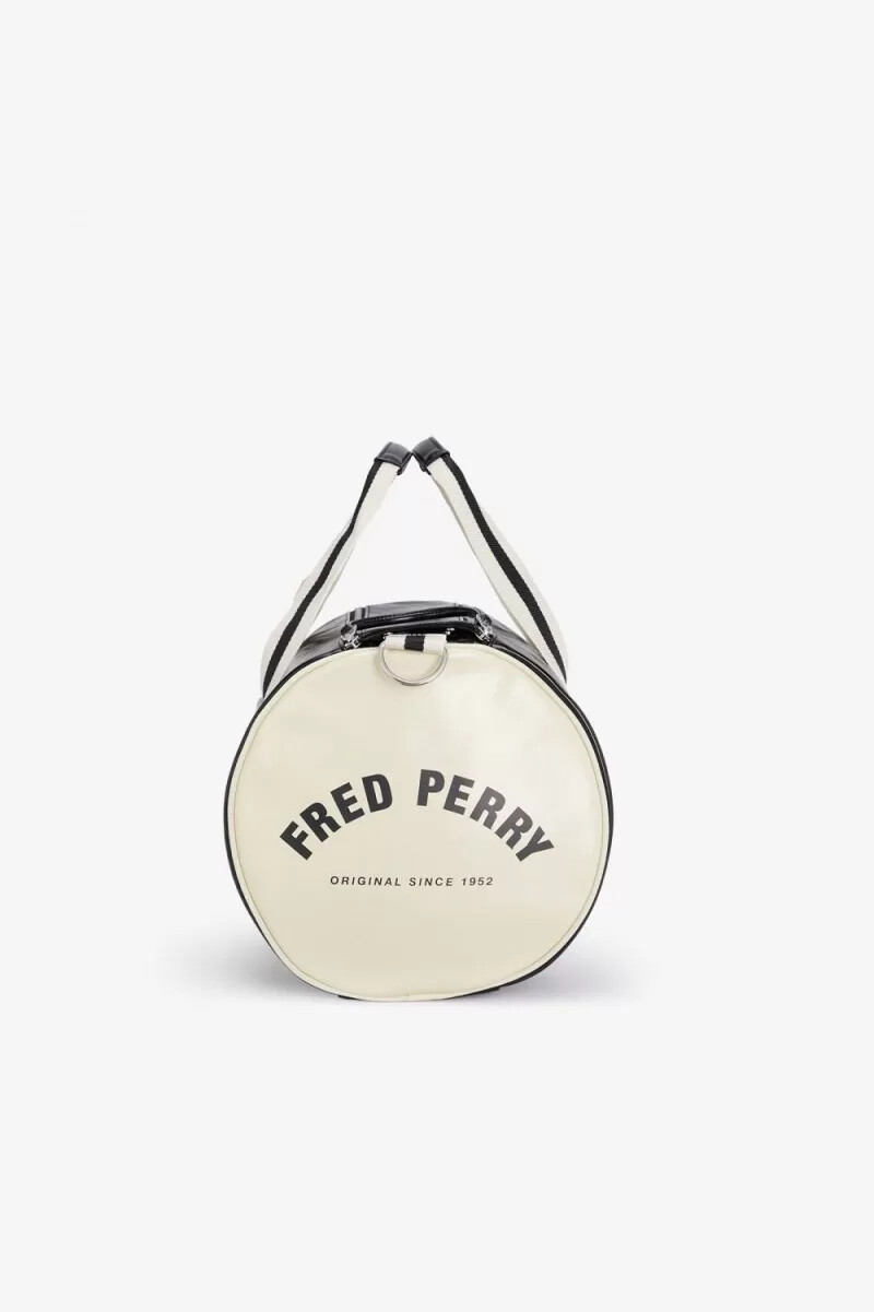 fred perry classic barrel mens bags black beige