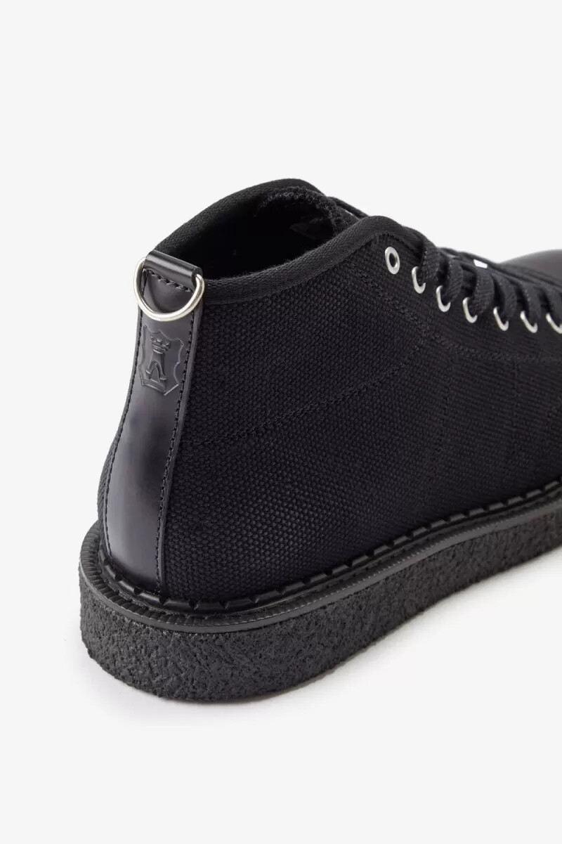 fred perry canvas monkey mens boots black