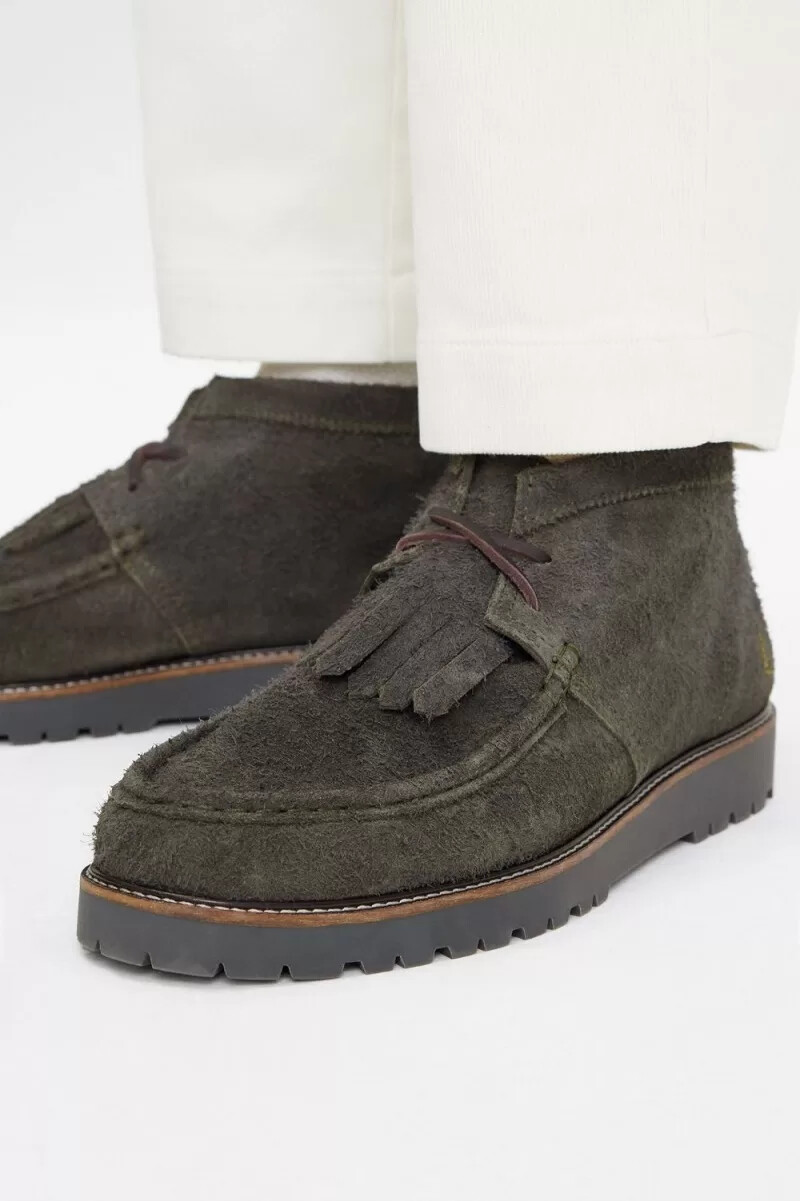 fred perry mid kenney mens boots field green