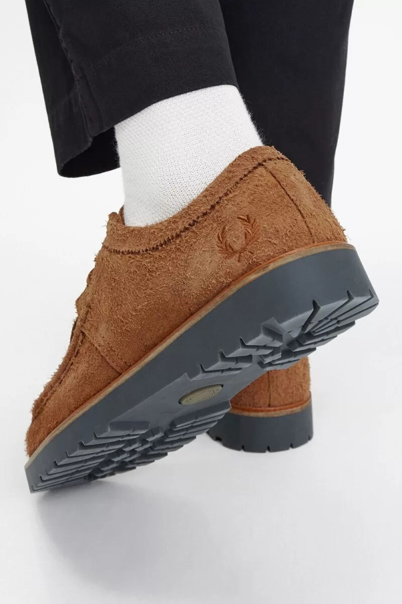 fred perry low kenney mens boots dark coffee