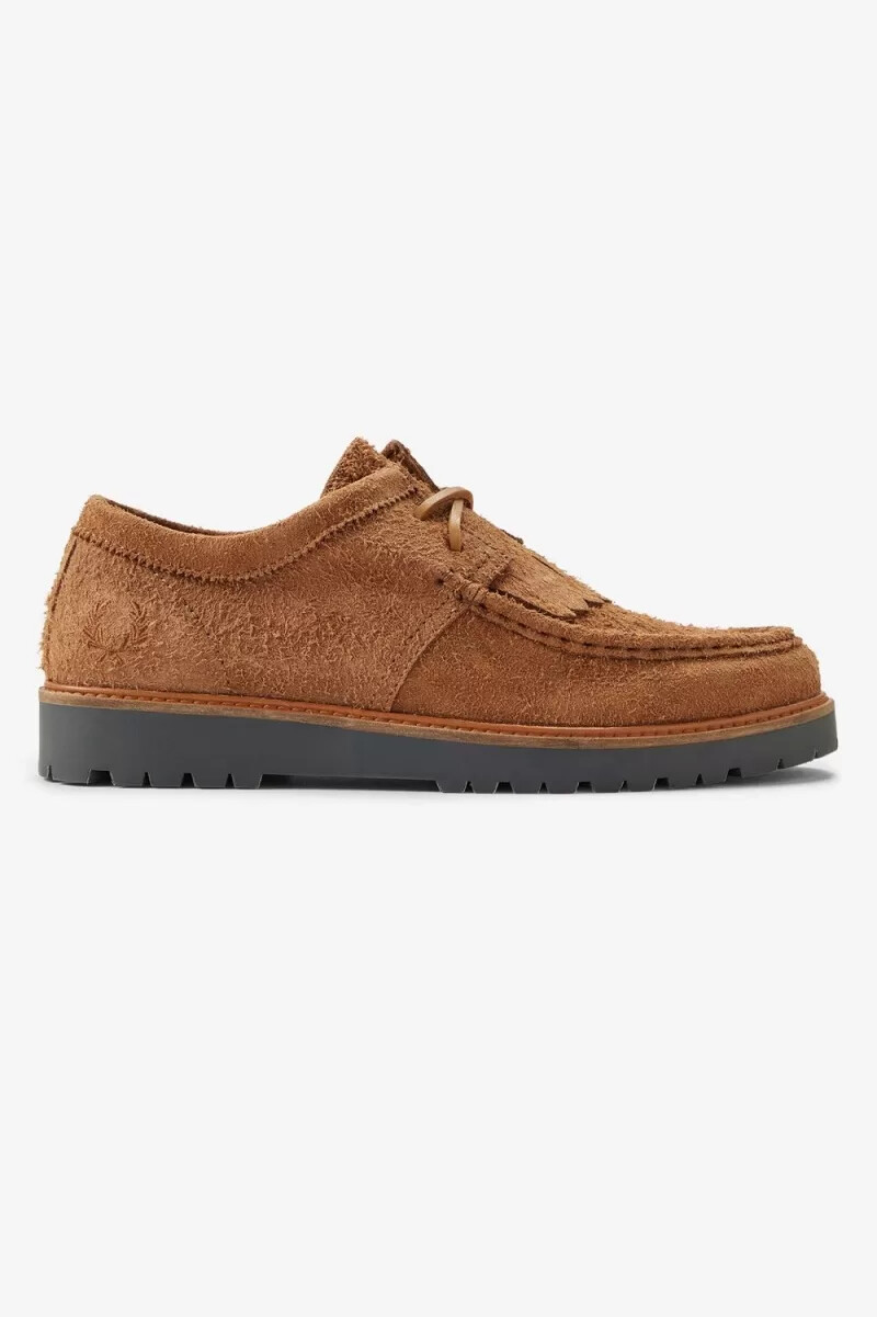 fred perry low kenney mens boots dark coffee