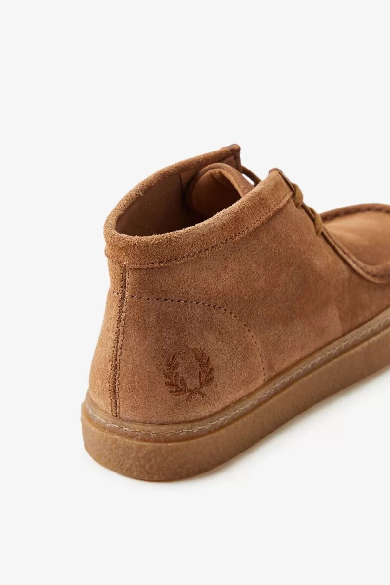 fred perry mid dawson mens boots dark coffee
