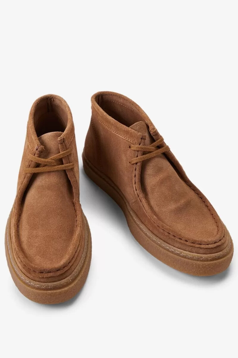 fred perry mid dawson mens boots dark coffee