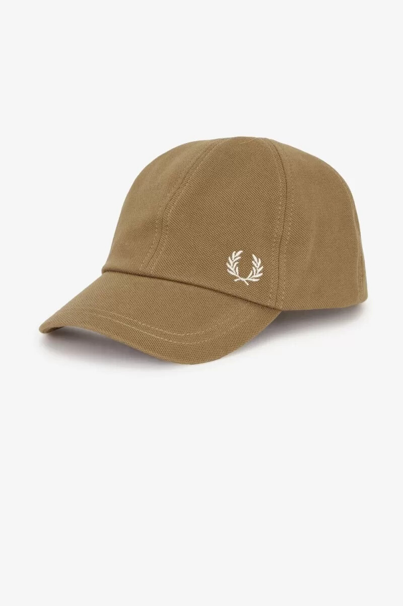 fred perry classic pique mens caps brown beige