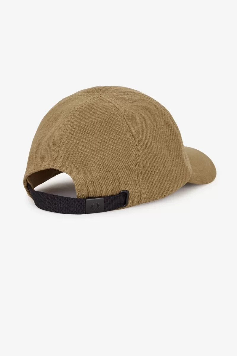 fred perry classic pique mens caps brown beige