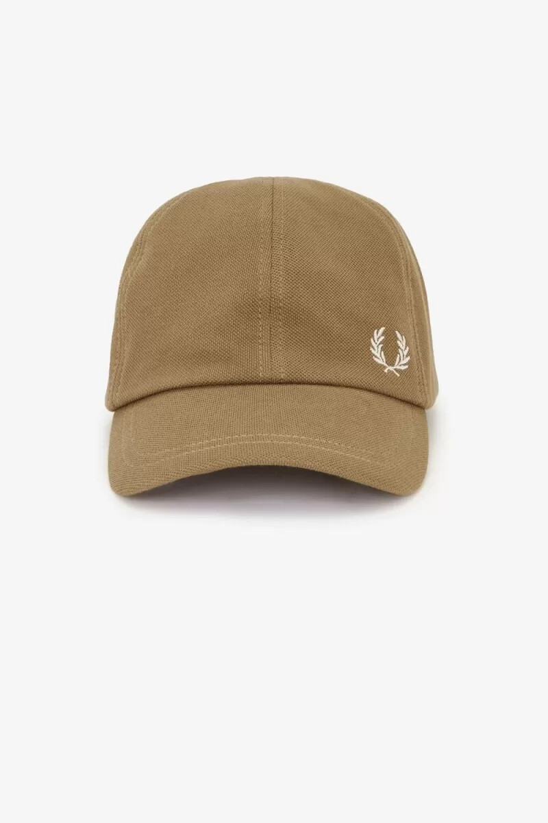 fred perry classic pique mens caps brown beige
