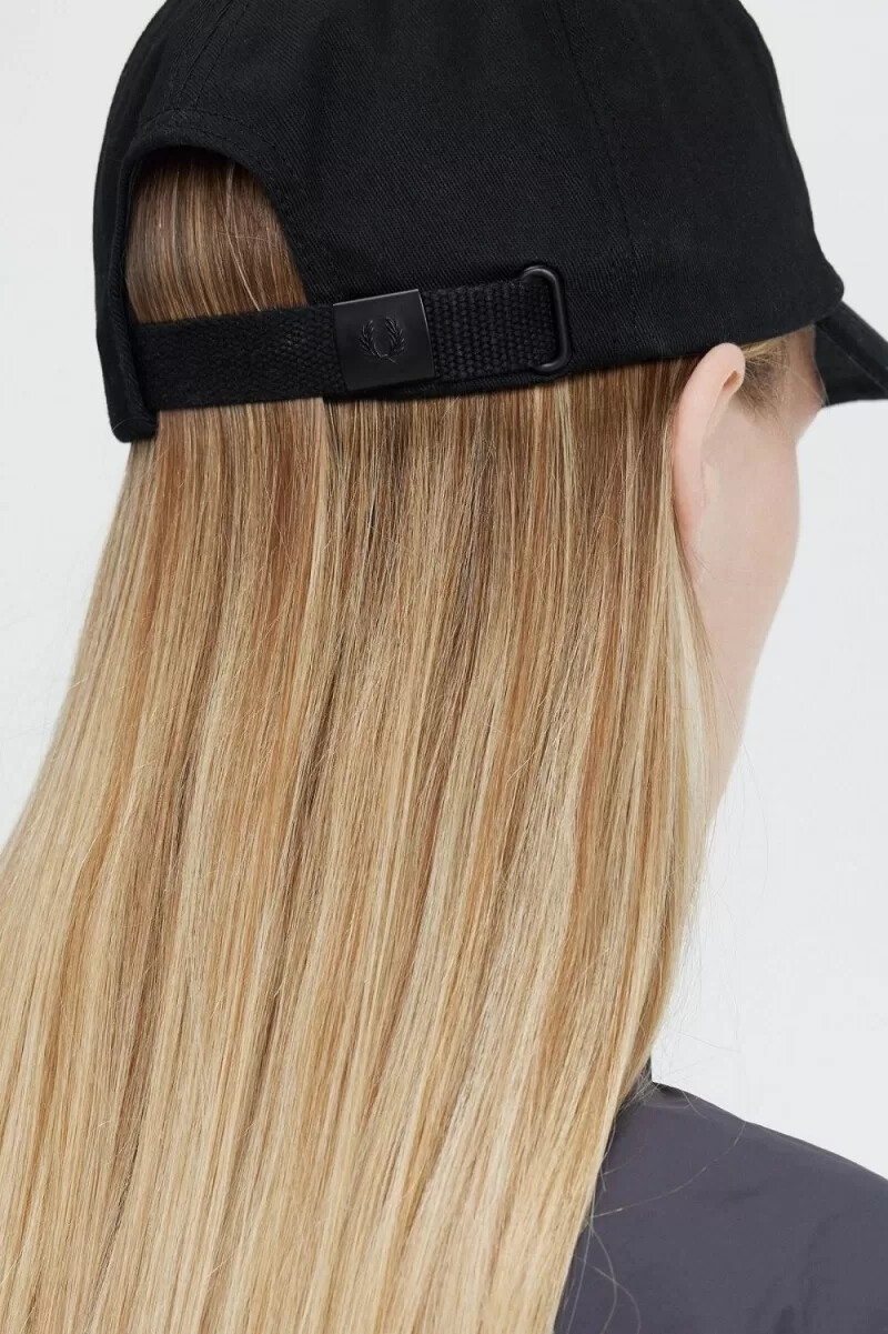 fred perry graphic branded twill mens caps black warm grey