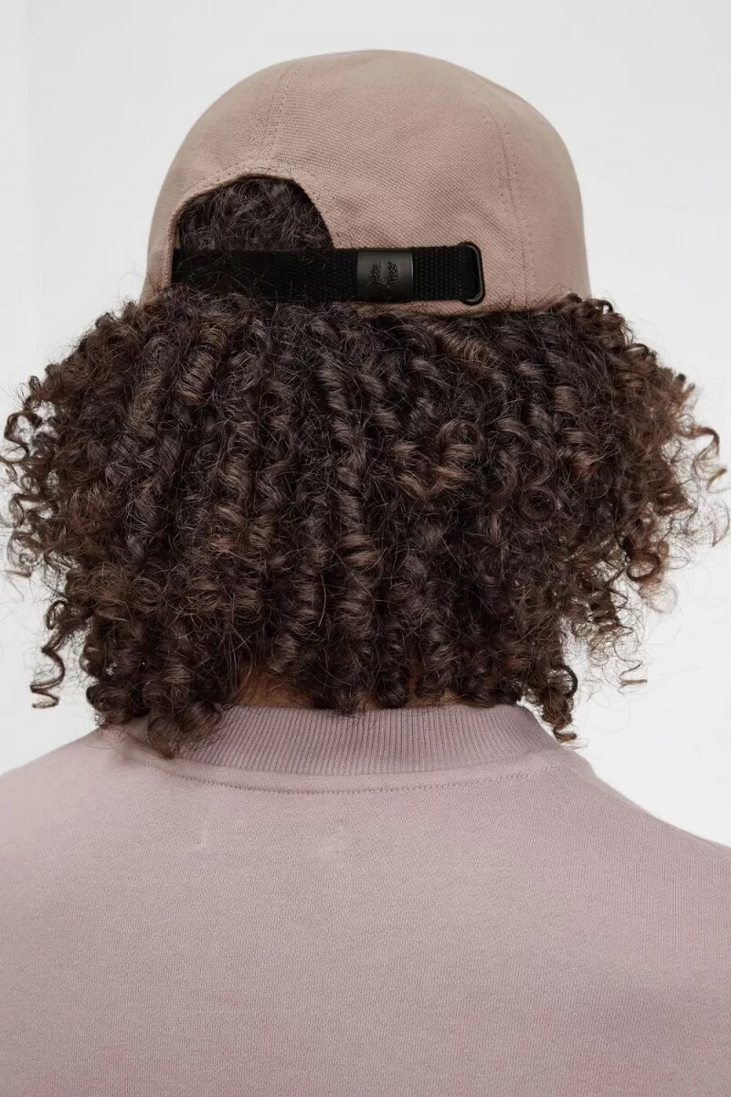 fred perry classic pique mens caps dark pink black