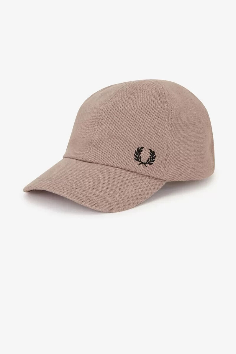fred perry classic pique mens caps dark pink black