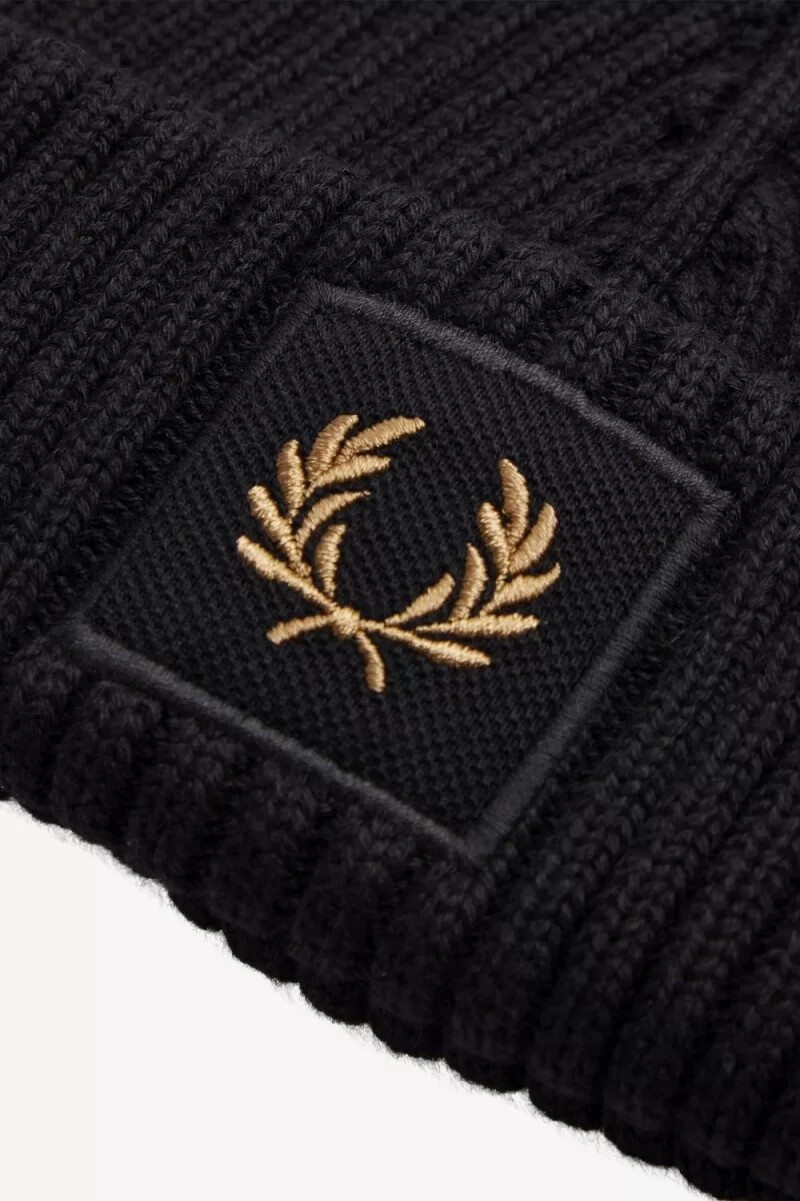 fred perry cotton rib mens caps black green