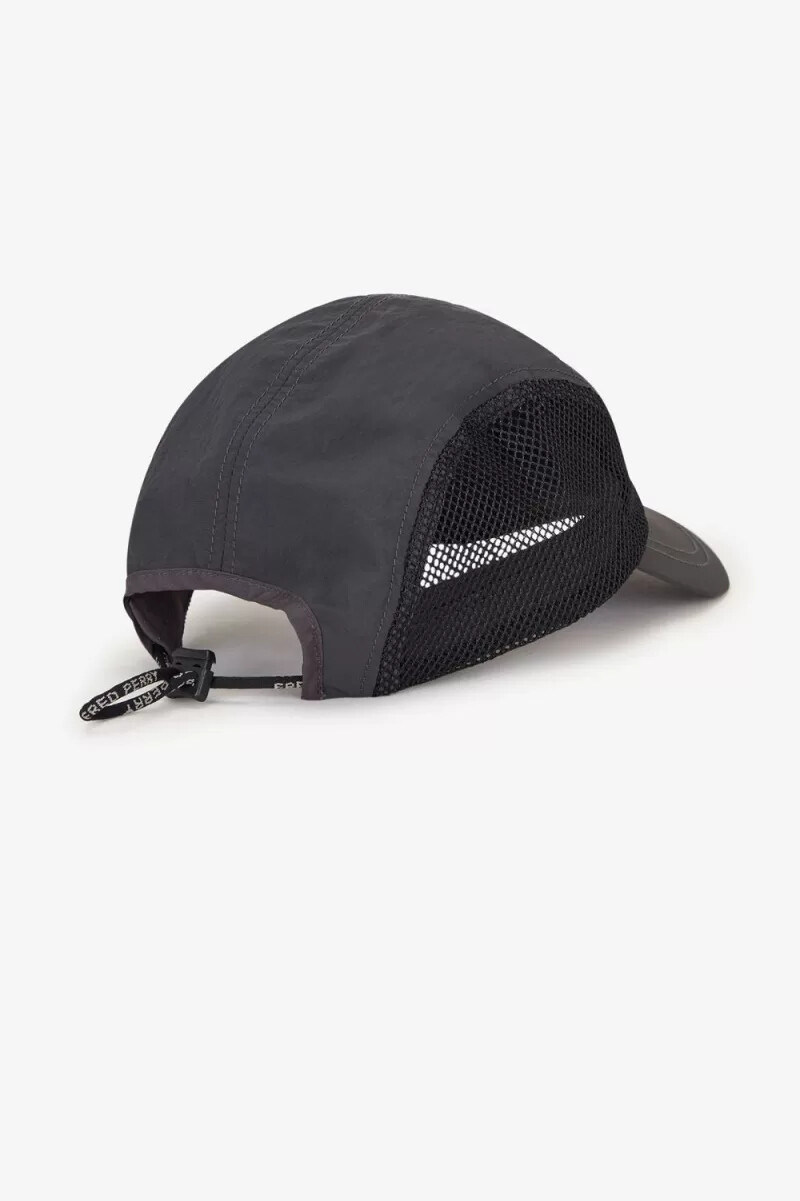 fred perry crinkle nylon mesh mens caps anchor grey