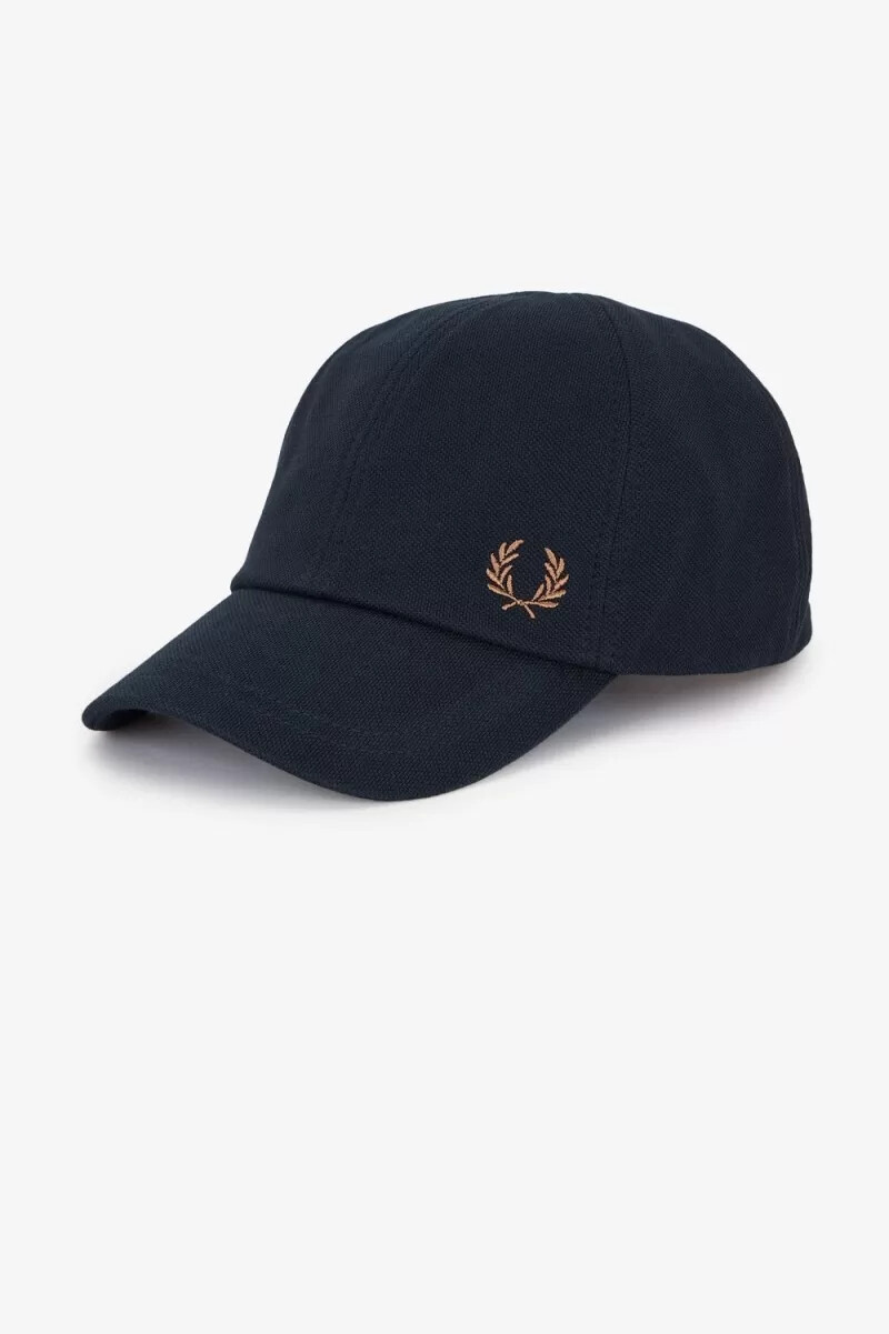 fred perry classic pique mens caps navy brown