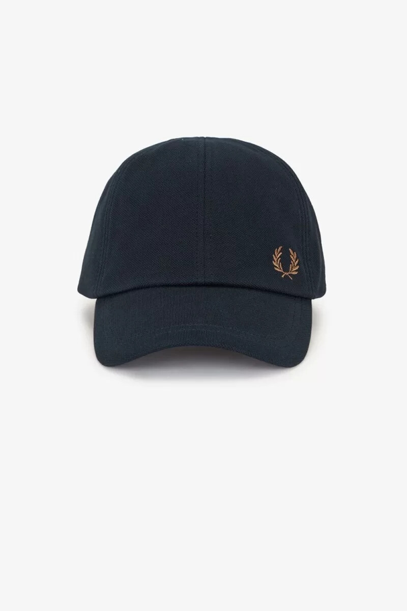 fred perry classic pique mens caps navy brown