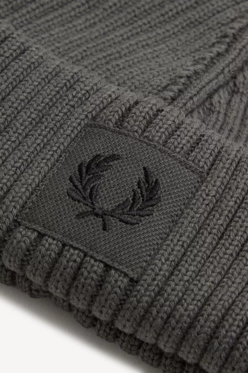 fred perry branded patch ribbed mens caps field green black