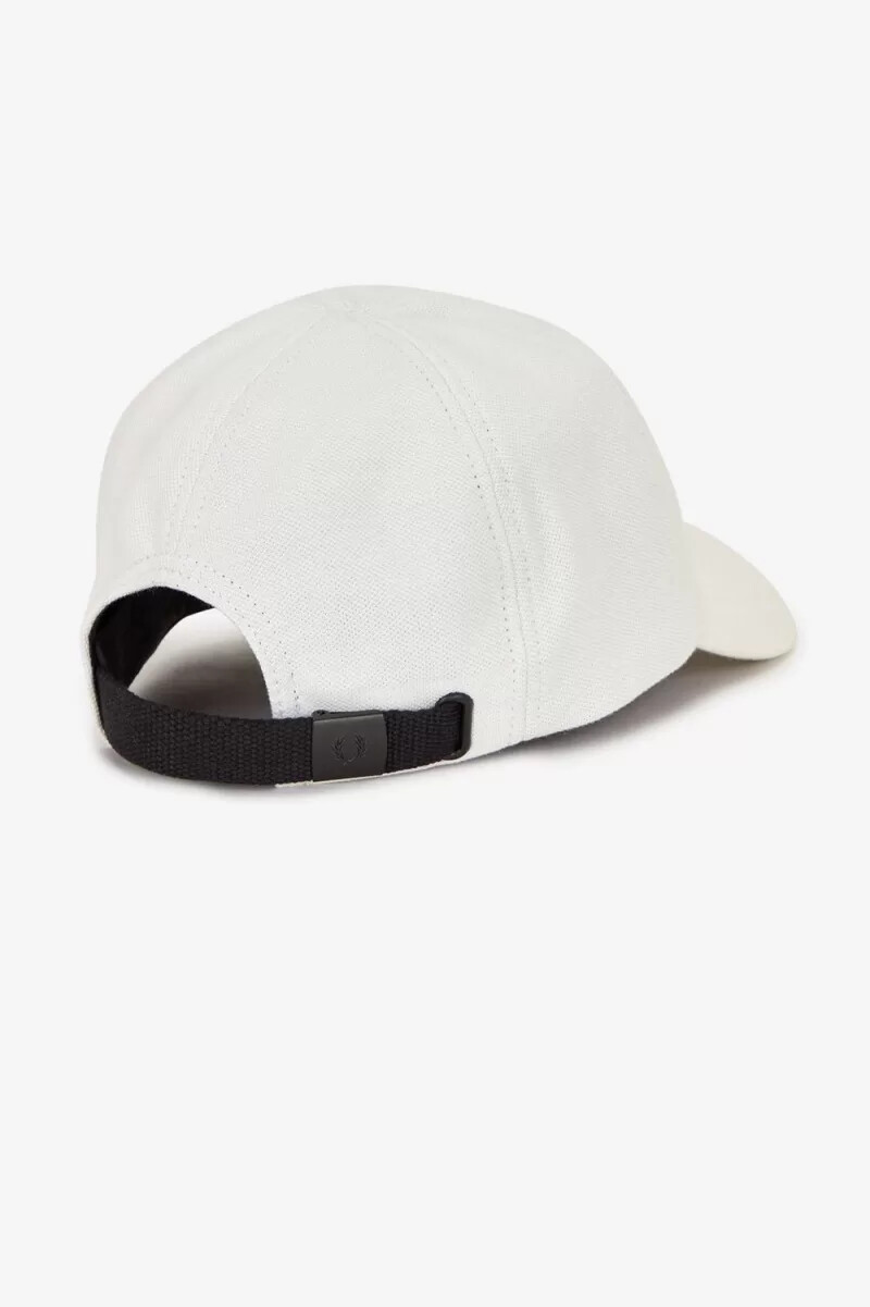 fred perry classic pique mens caps snow white green