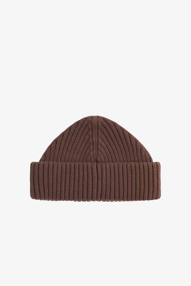 fred perry cotton rib mens caps dark red warm grey