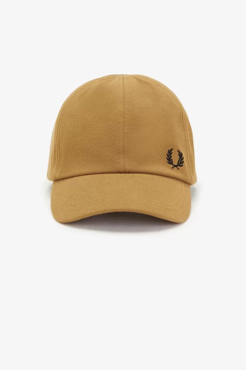 fred perry classic pique mens caps dark coffee black