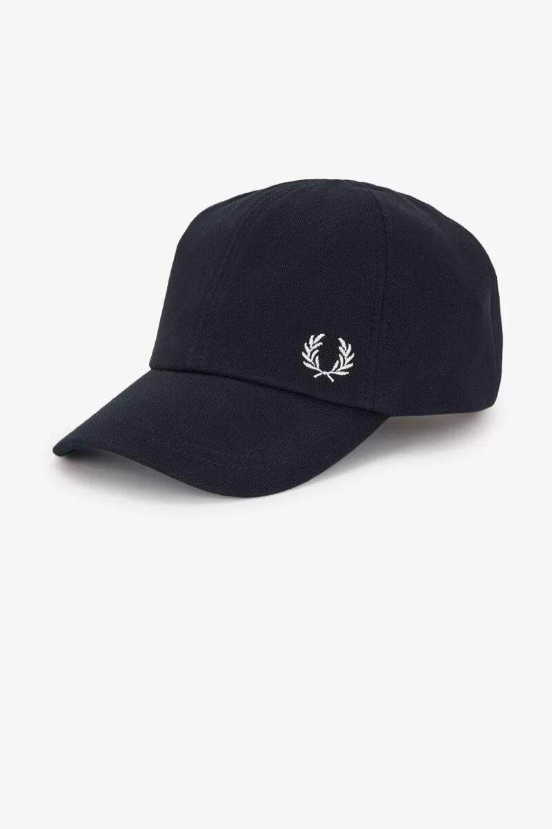 fred perry classic pique mens caps navy snow white