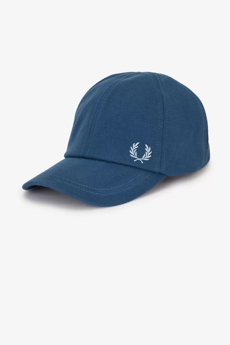fred perry classic pique mens caps midnight blue light aqua