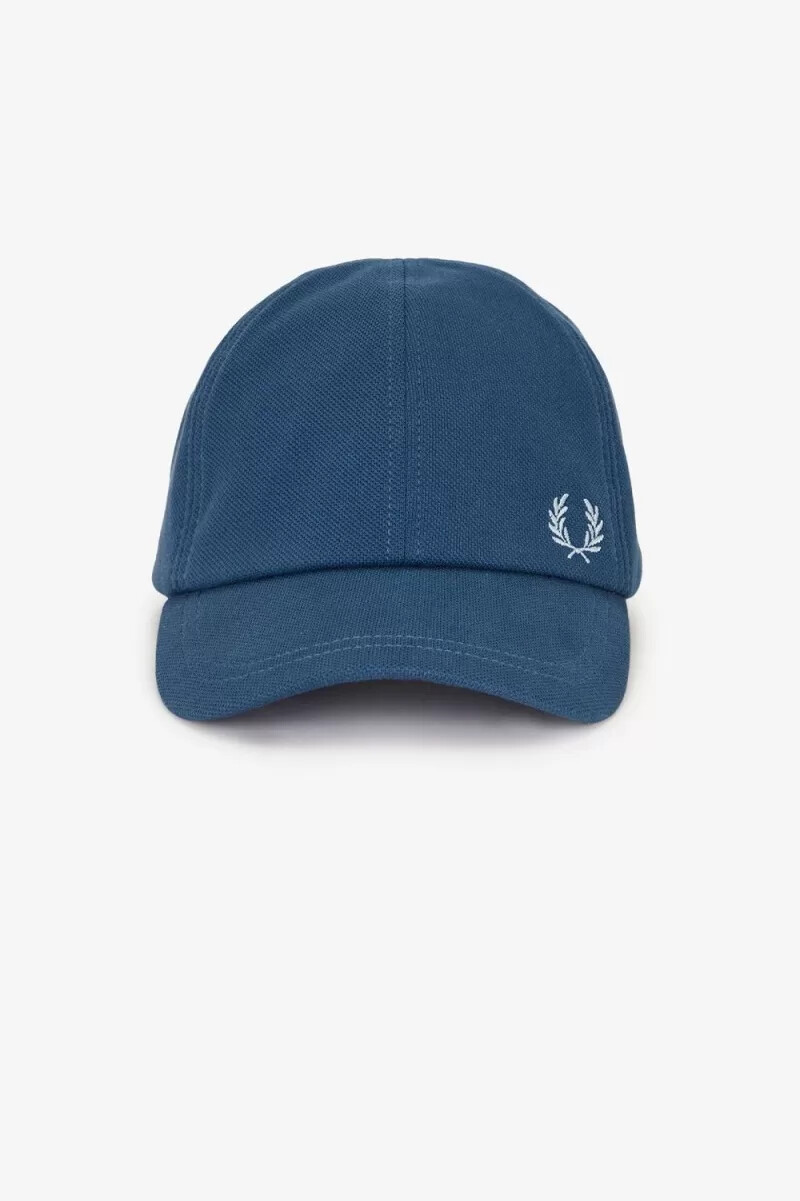 fred perry classic pique mens caps midnight blue light aqua
