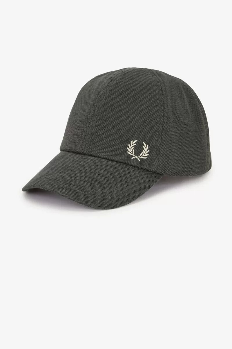 fred perry classic pique mens caps field green oatmeal