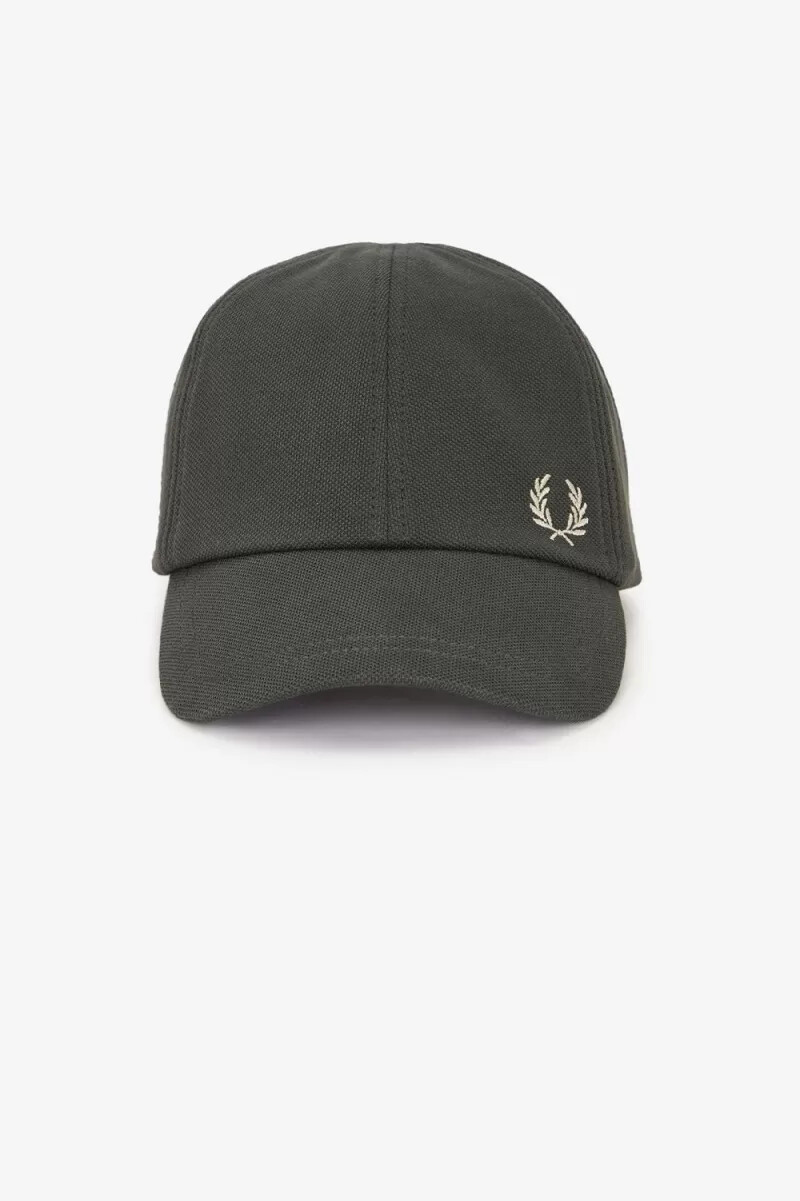 fred perry classic pique mens caps field green oatmeal