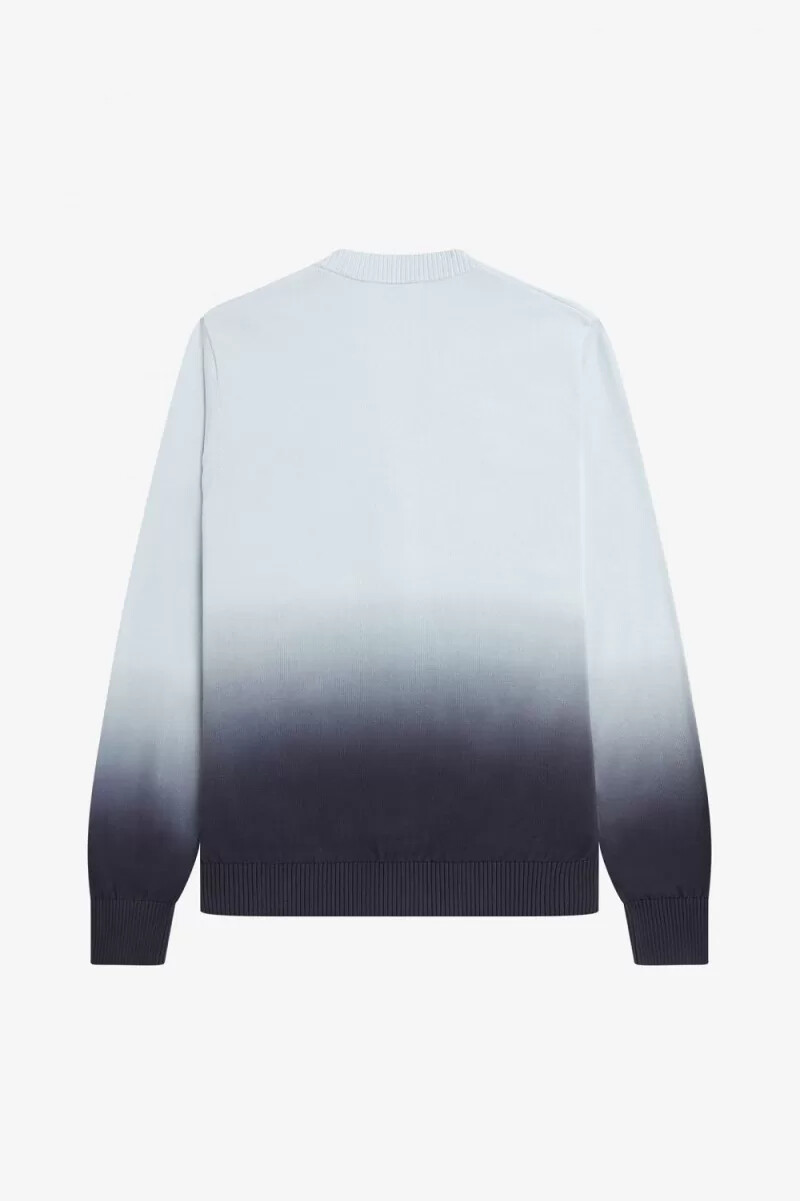 fred perry ombre mens cardigan light aqua