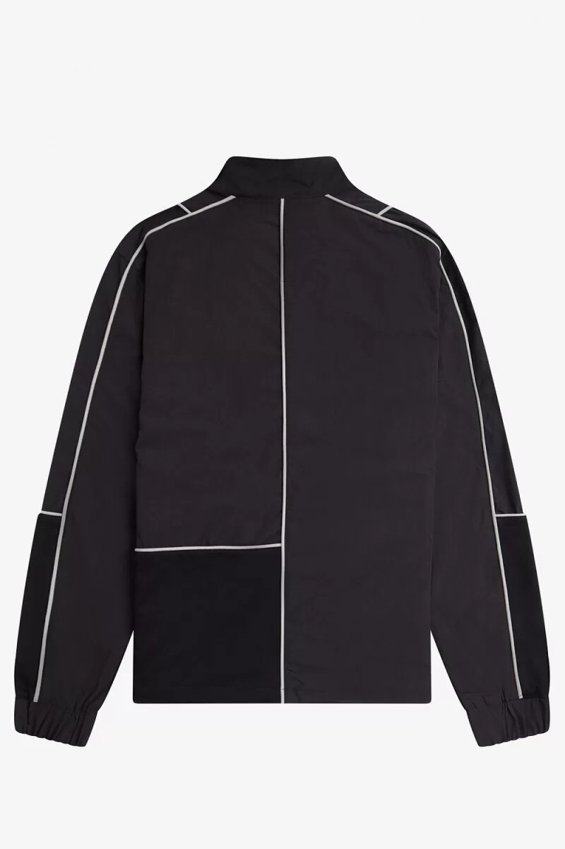 fred perry piped shell mens jackets black