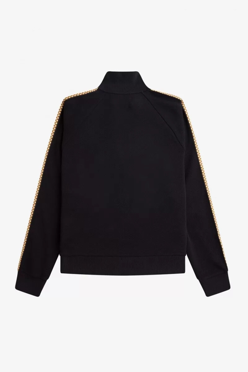 fred perry chequerboard tape mens jackets black