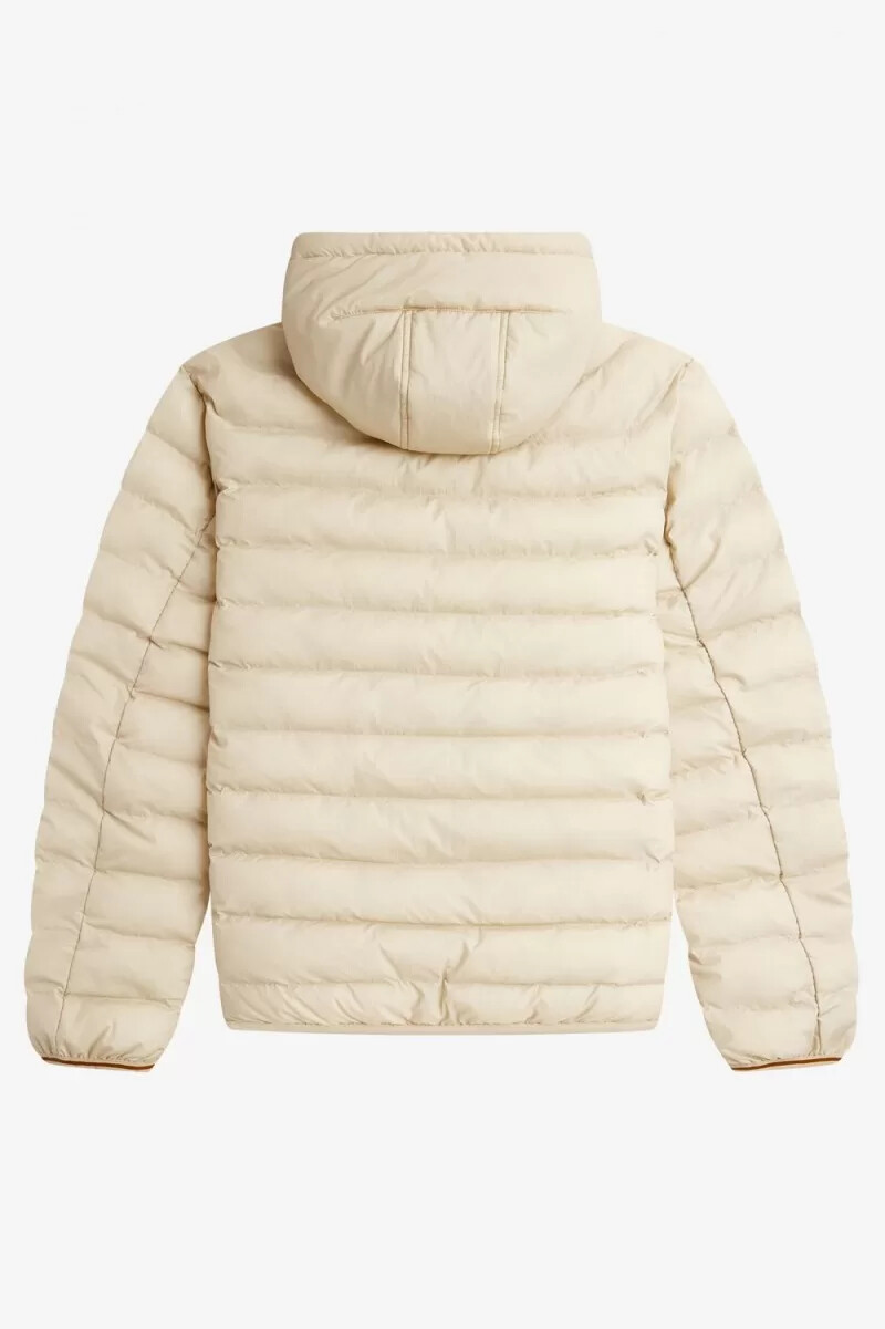 fred perry hooded insulated mens jackets oatmeal