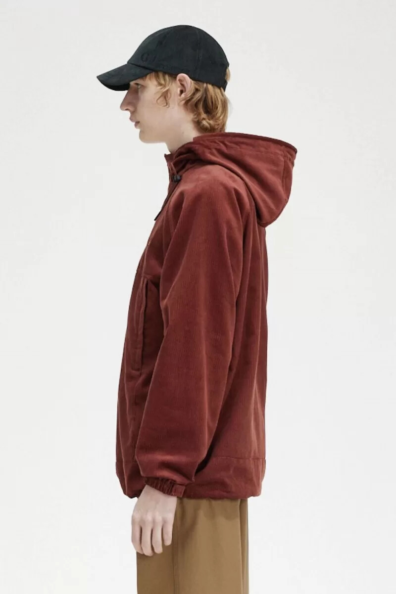 fred perry cord overhead mens jackets whisky brown