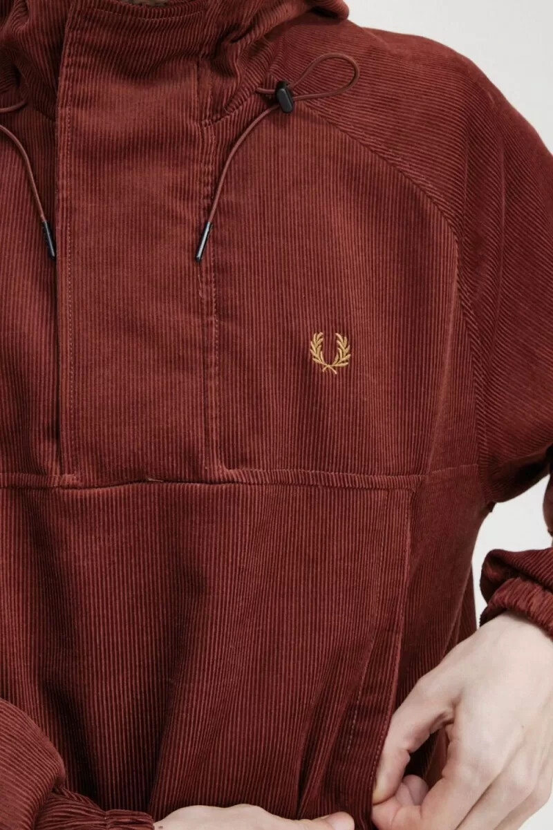 fred perry cord overhead mens jackets whisky brown