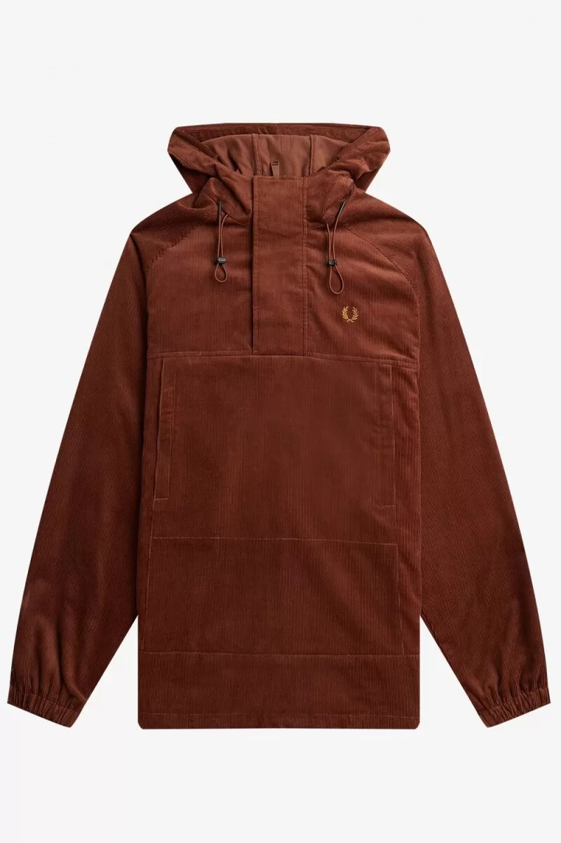 fred perry cord overhead mens jackets whisky brown