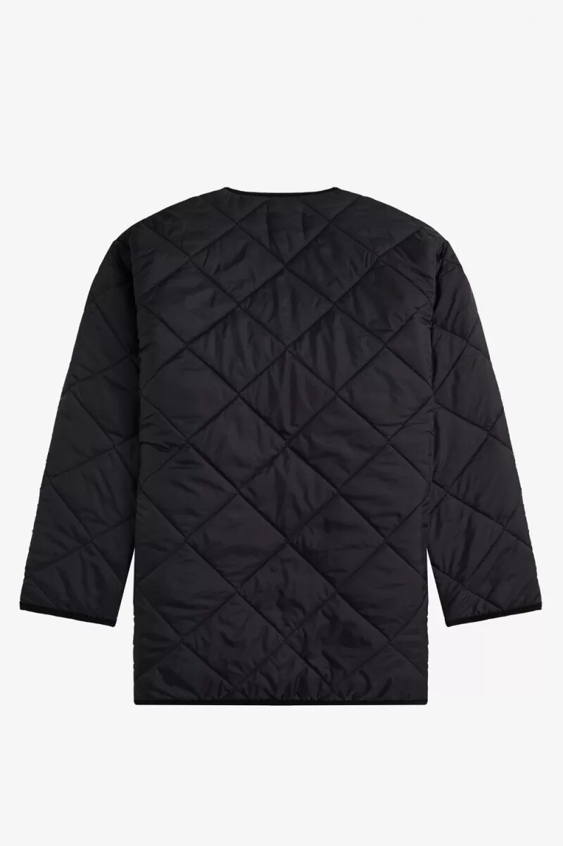fred perry quilted liner mens jackets lamp black