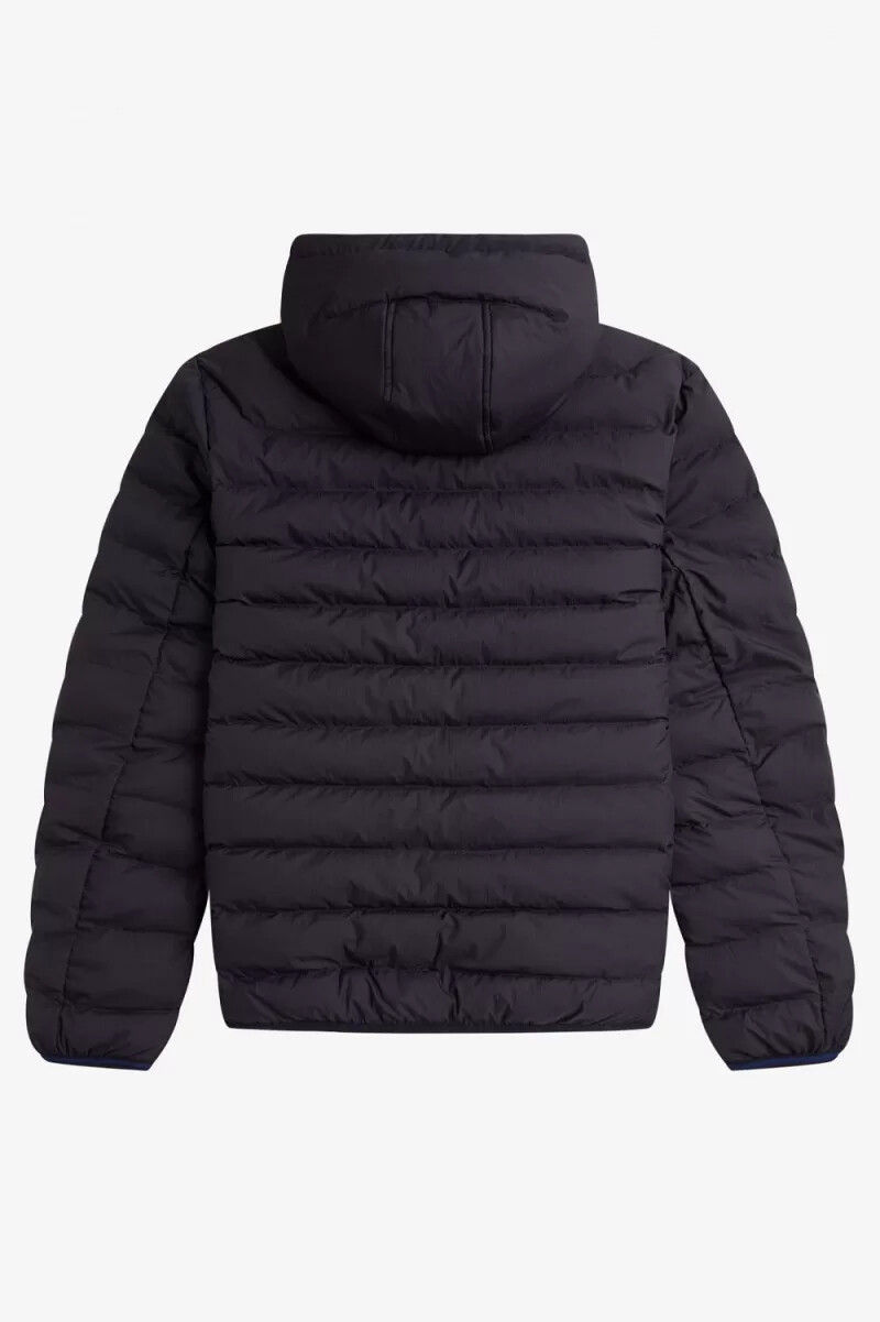 fred perry hooded insulated mens jackets navy
