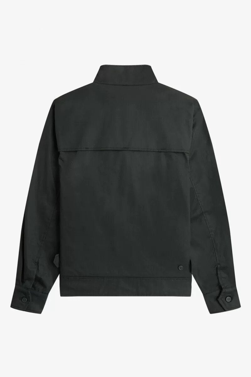 fred perry waxed cotton mens jackets night green