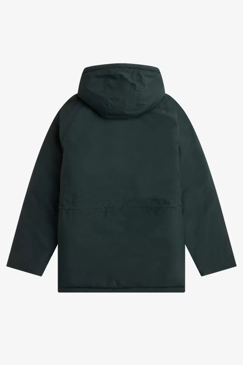 fred perry padded zip through mens jackets night green