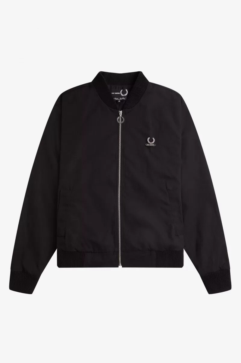 fred perry printed bomber mens jackets black