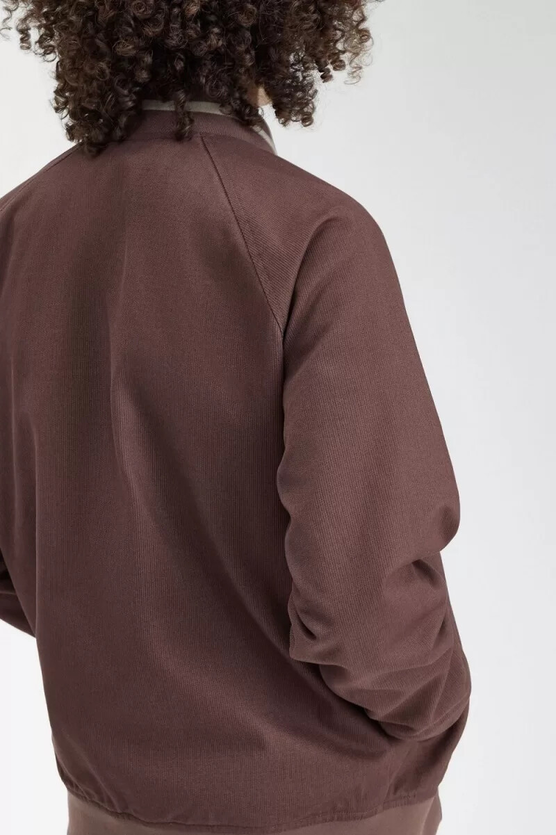 fred perry corduroy tennis bomber mens jackets dark red