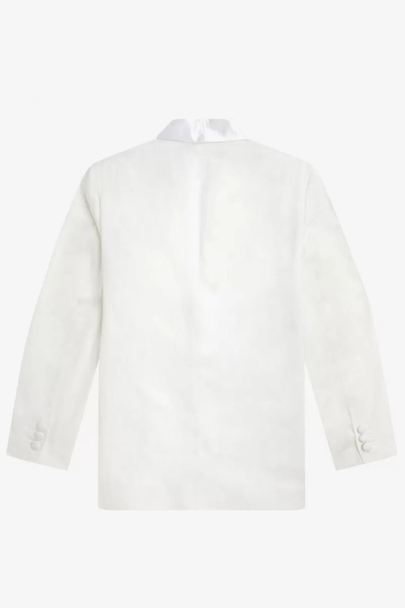 fred perry shawl collar blazer mens jackets white