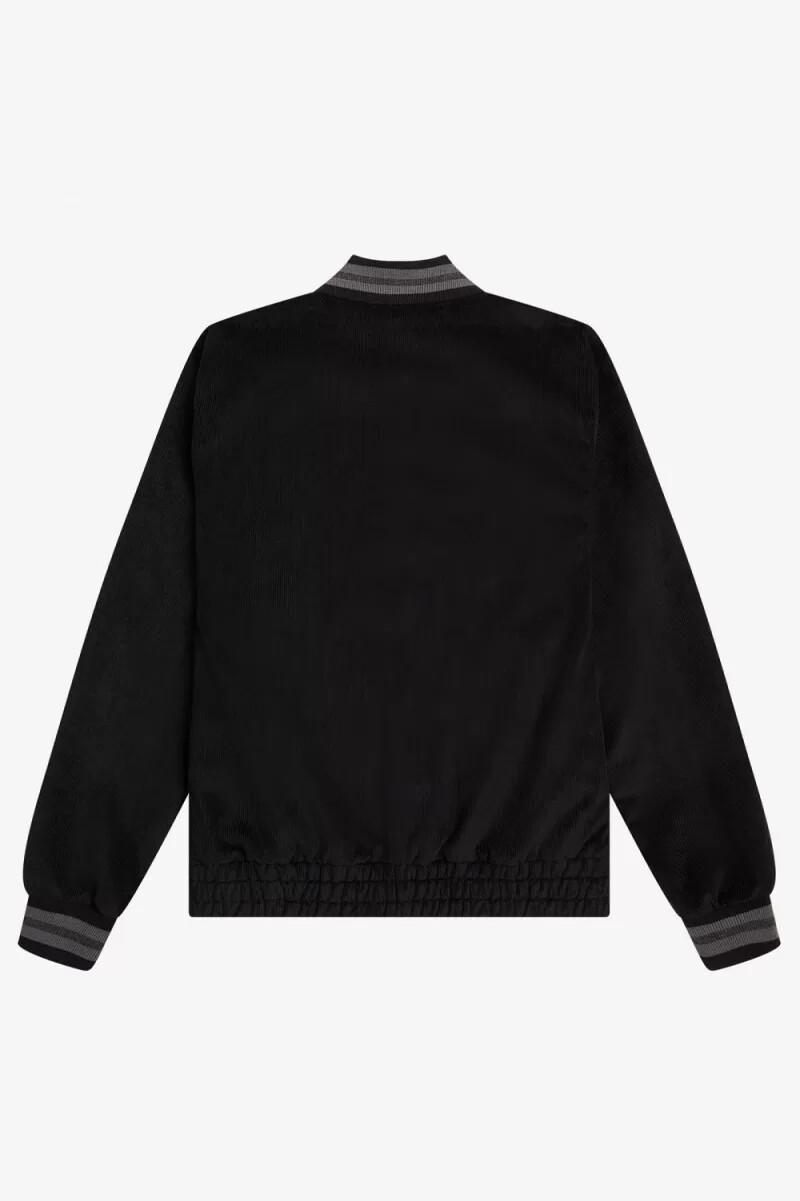 fred perry needlecord tennis bomber mens jackets black