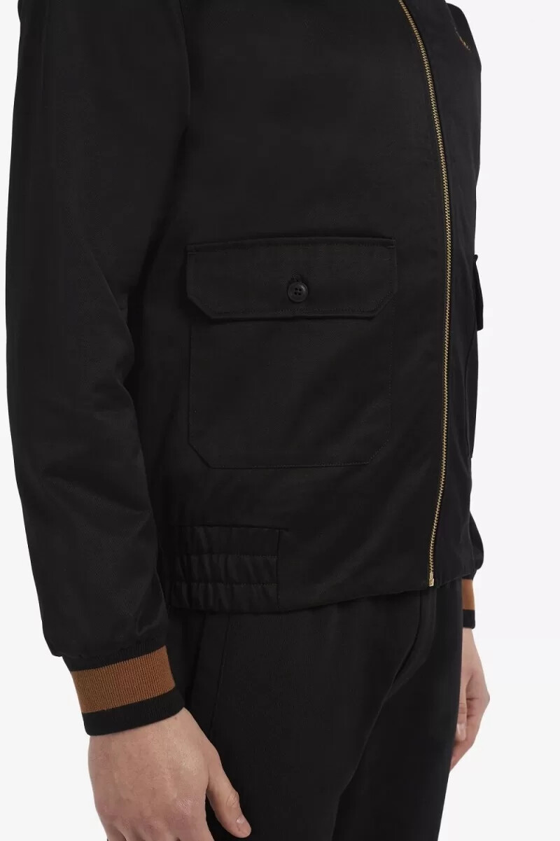 fred perry tennis bomber mens jackets black