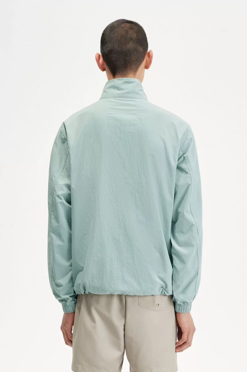 fred perry woven track mens jackets silver blue