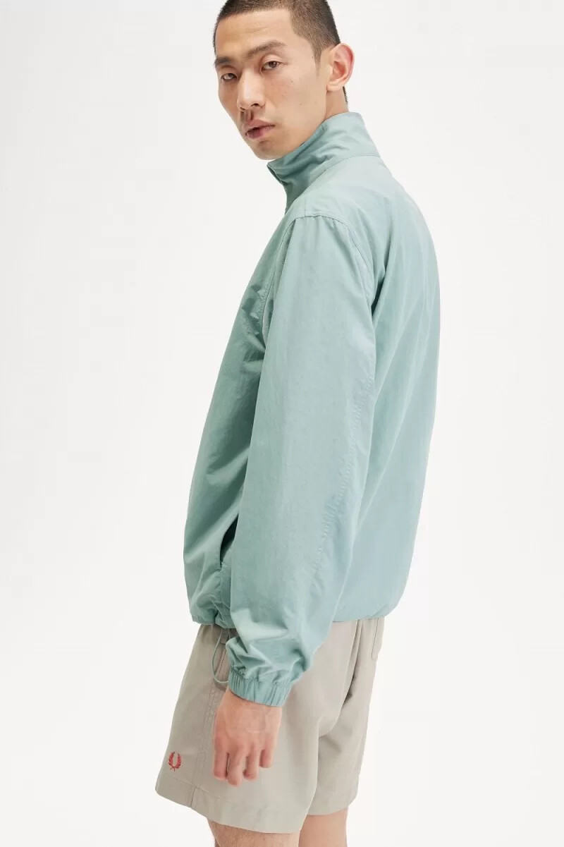 fred perry woven track mens jackets silver blue
