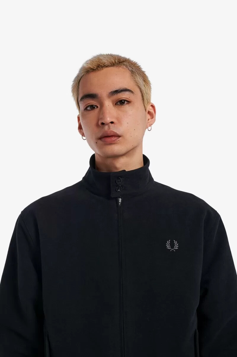 fred perry moleskin harrington mens jackets black