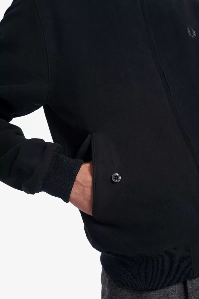 fred perry moleskin harrington mens jackets black